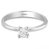 0.20 Carat Natural Diamond Engagement Ring Modern Design Diamond Ring | LONDIA