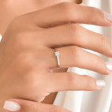 0.20 Carat Natural Diamond Engagement Ring Modern Design Diamond Ring | LONDIA