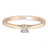 0.15 Carat Natural Diamond Engagement Ring Classic Design Diamond Ring | LONDIA