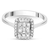 0.40 Carat Natural Diamond Baguette Classic Design Stone Diamond Ring | LONDIA