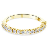 0.35 ct. Diamond Classic Design Half Eternity Band Ring in 14K Fine Gold