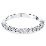 0.35 ct. Diamond Classic Design Half Eternity Band Ring in 14K Fine Gold