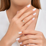 0.60 Ct. Natural Diamond Solitaire ''Modern'' Ring in 14K Gold