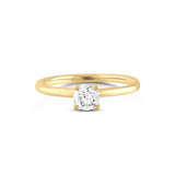 0.60 Ct. Natural Diamond Solitaire ''Modern'' Ring in 14K Gold