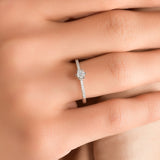 0.25 Ct. Natural Diamond Sidestone Design Ring in 14K Gold