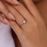 0.45 Ct. Natural Round Cut Diamond Vintage Design ''Blossom'' Ring in 18K Gold