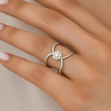 0.65 Ct. Interlace Design Statement Ring in 18K Gold