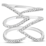 0.55 Ct. Natural Diamond Line Zyra Design Ring in 18K Gold