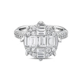 2.10 Ct. Baguette Design Statement Ring in 18K Gold