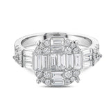 1.25 Ct. Baguette Design Statement Ring in 18K Gold
