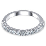 0.55 ct. Diamond Half Eternity Band Ring in 14K Fine Gold