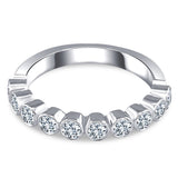 0.65 ct. Diamond Half Eternity Band Ring in 14K Fine Gold