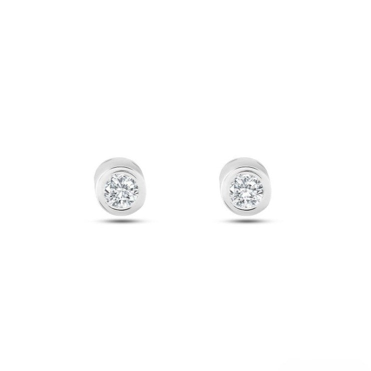 0.20 Carat Natural Diamond Bezel Design Stud Earring | LONDIA