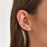 0.20 Carat Natural Diamond Bezel Design Stud Earring | LONDIA