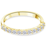 0.40 ct. Diamond Eterna Design Half Eternity Band Ring in 14K Fine Gold