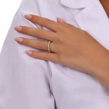 0.40 ct. Diamond Clair Design Half Eternity Band Ring in 14K Fine Gold