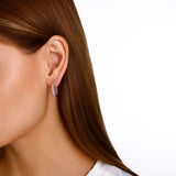 0.45 ct. Round Diamond Hoop Earring 14K Gold