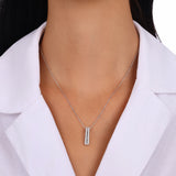 1.55 ct. Baguette Diamond Necklace & Earring Set 18k Gold