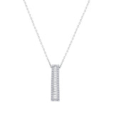 1.55 ct. Baguette Diamond Necklace & Earring Set 18k Gold