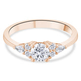 0.70 Ct. Natural Round Cut Diamond Vintage Design ''Vela'' Ring in 14K Gold