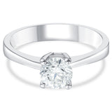 0.90 Ct. Natural Diamond Solitaire ''Classic'' Design Ring In 14K Gold
