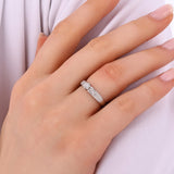 0.35 Ct. Natural Diamond Side Stone Solitaire Bold Design Ring In 14K Gold