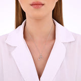 0.25 ct. Diamond A Initial Design Necklace 14k Fine Gold