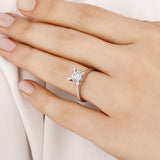 1.00 Ct. Natural Diamond Solitaire ''Butterfly'' Ring in 14K Gold