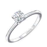 0.50 Ct. Natural Diamond Solitaire ''Modern'' Ring in 14K Gold