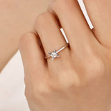 0.25 Ct. Natural Diamond Solitaire ''Butterfly'' Ring in 14K Gold