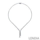 2.50 CTW Diamond Clair Design Graduated Tennis Necklace 14k Fine Gold