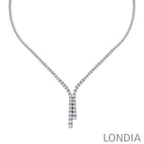 2.50 CTW Diamond Clair Design Graduated Tennis Necklace 14k Fine Gold