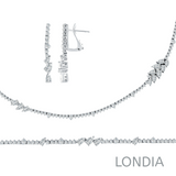 7.50 CTW Diamond Londia Alura Design Bridal Jewelry Set 18k Fine Gold