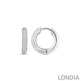 0.45 ct.  Round Diamond Hoop Earring 14K Gold