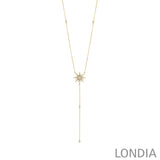0.35 ct. Diamond Star Design Necklace 14k Fine Gold