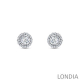 0.55 Ct. Natural Diamond Embrace Halo Design Earring in 14K Gold