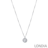 0.30 Ct. Natural Diamond Embrace Halo Design Necklace in 14K Gold