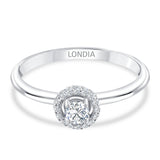 0.25 Ct. Natural Diamond Embrace Halo Design Ring in 14K Gold