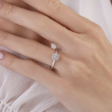 0.25 Ct. Natural Diamond Embrace Halo Design Ring in 14K Gold