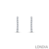 0.25 ct. Round Diamond Hoop Earring 14K Gold