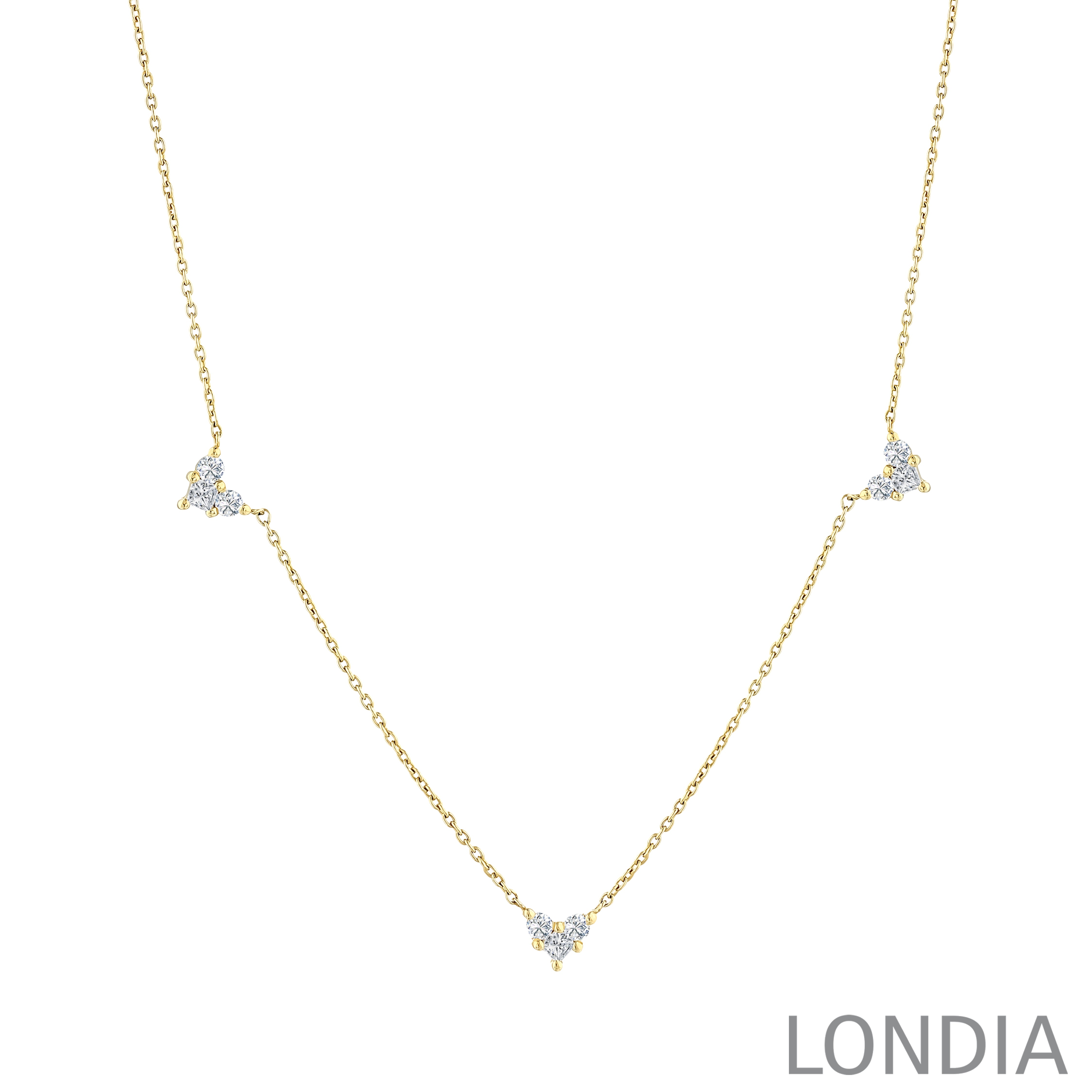 0.85 ct. Natural Diamond Long Necklace 14k Gold