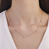 0.85 ct. Natural Diamond Long Necklace 14k Gold