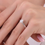 1.00 Ct. Natural Diamond Oval Solitaire ''Modern'' Ring in 14K Gold