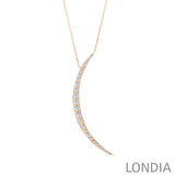 0.90 ct. Diamond Lunastar Design Necklace 14k Fine Gold