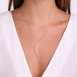 0.90 ct. Diamond Lunastar Design Necklace 14k Fine Gold