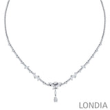 5.10 CTW Diamond Londia Aurora Design Bridal Necklace 18k Fine Gold