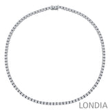 7.00 CTW Diamond Clair Design Tennis Necklace 14k Fine Gold