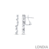 0.90 CTW Diamond Londia Lumis Design Bridal Earring 18k Fine Gold