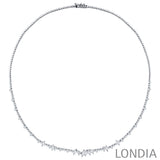4.95 CTW Diamond Londia Divina Design Bridal Necklace 18k Fine Gold