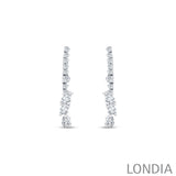 1.45 CTW Diamond Londia Divina Design Bridal Earring 18k Fine Gold